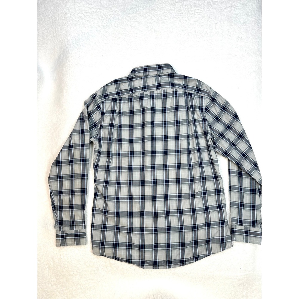 Eddie Bauer Shirt‎ Travex M classic blue plaid fishing outdoor gorpcore - Picture 9 of 11